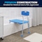 Flash Furniture HERCULES Bath & Shower Transfer Bench w/Height-Adjust Frame, Supportive Back, 300 lbs. Cap, Blue DC-HY3510L-BLU-GG - alternate 2